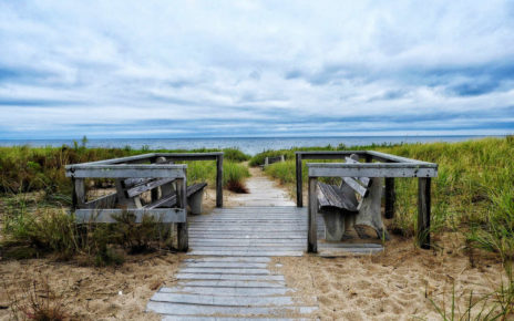 A beach trail in Seabrook, Texas.